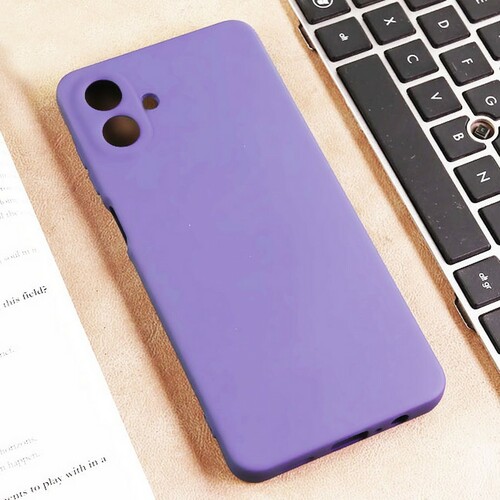 Накладка Samsung A08 сиреневый Silicone Case Full без лого