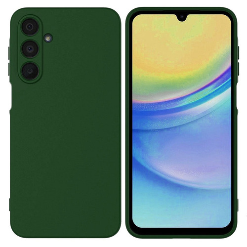 Накладка Samsung A18 темно-зеленый Silicone Case Full без лого