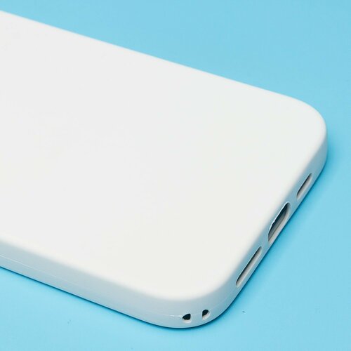 Накладка Apple iPhone 14 Plus белый Silicone Case Full без лого - 5