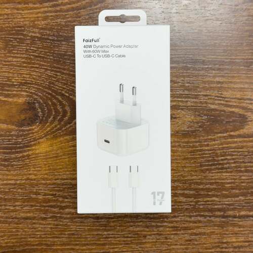 Сетевое зарядное устройство FaizFull FC226 USB Type-C белый Type-C 40W