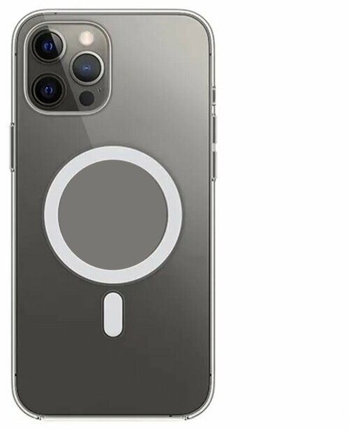 Накладка Apple iPhone 13 Pro прозрачный с защитой камеры силикон SafeMag - 2