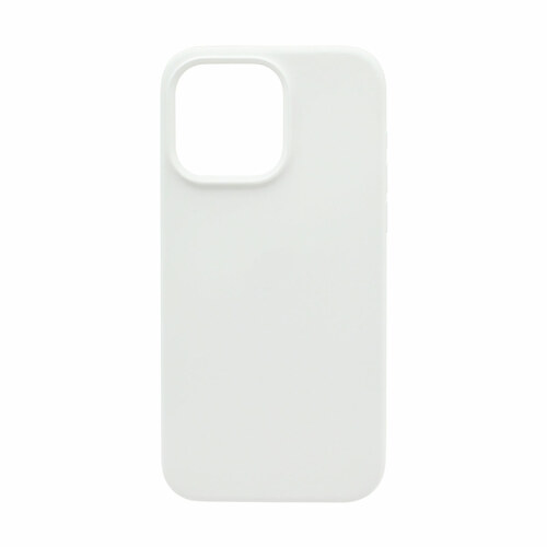 Накладка Apple iPhone 15 Pro Max белый с защитой камеры Silicone Case Full без лого