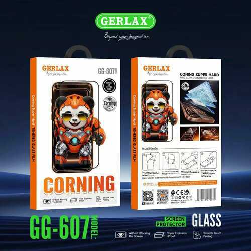 Защитное стекло Apple iPhone 17 Pro черный 3D алюмосиликатное GERLAX GG-607
