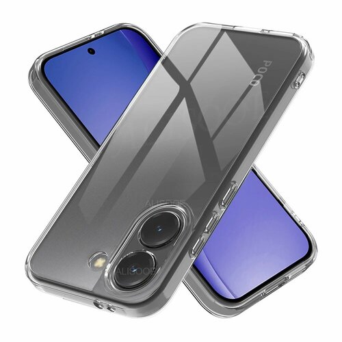 Накладка Xiaomi Poco X8 Pro 5G прозрачный с защитой камеры силикон