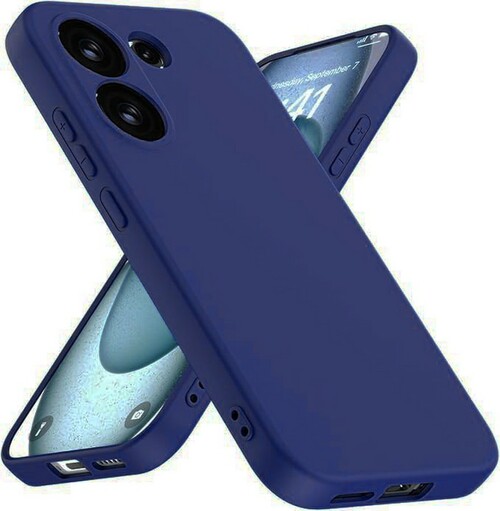 Накладка Xiaomi Poco X8 Pro 5G темно-синий Silicone Case Full без лого