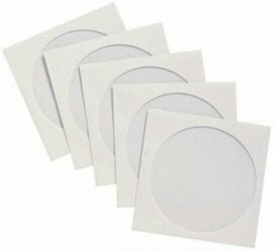 Конверт CD1 белый бумажный с окном (50 шт.)