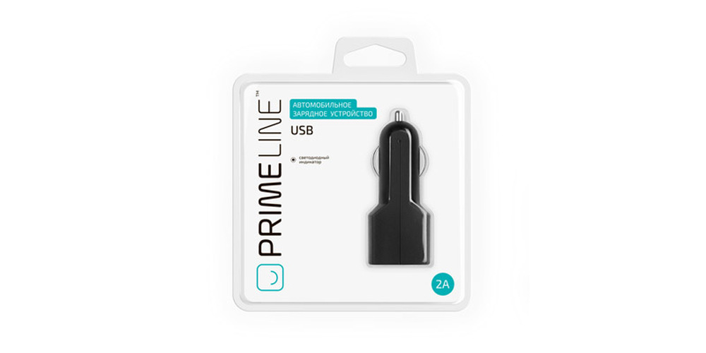 Автомобильные зарядные устройства Prime Line No name 1USB черный 2.1A