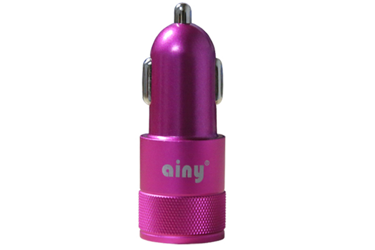 Автомобильные зарядные устройства Ainy EB-018J 2USB розовый 2А+1A
