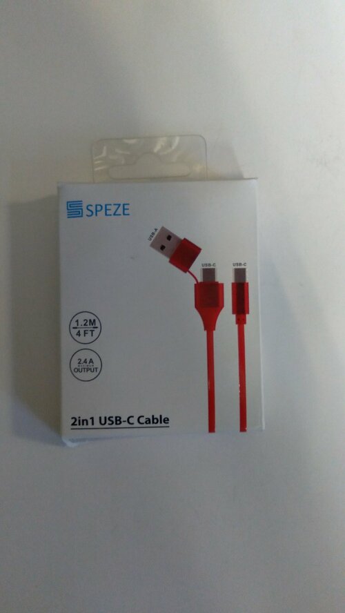 Кабель USB+Type - C-Type - C Monarch Speze силикон красный 2.4A 1,2 м.