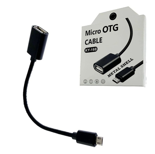 Переходник OTG micro USB - USB KY-168 черный