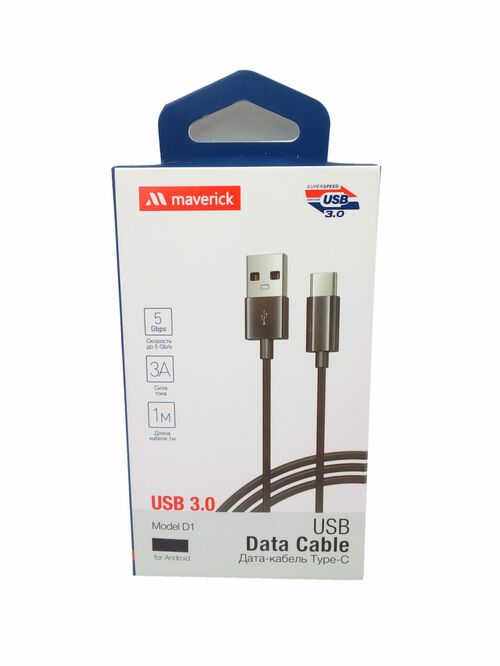 Кабель USB - Type-C Maverick 3A 1 м. QC