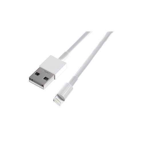 Кабель USB - 8 pin Lightning Maverick белый плоский 1A 1 м. soft touch