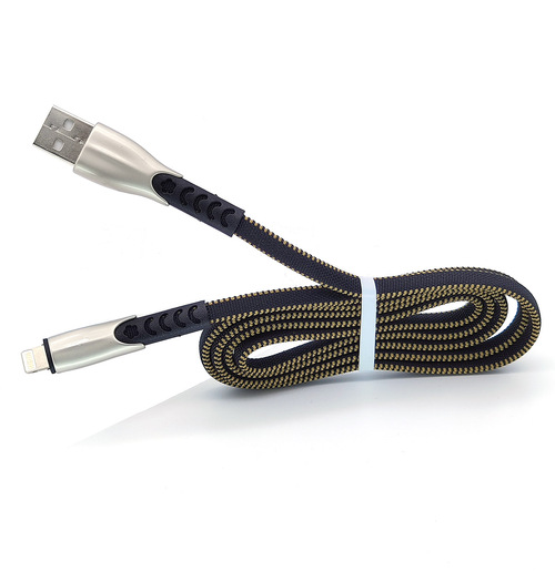 Кабель USB - 8 pin Lightning Орбита OT-SMI24 текстиль черный 2.4A 1 м.