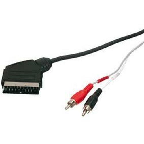 Кабель SCART(п) - 2 RCA(п) Джетт пвх черный 3 м.