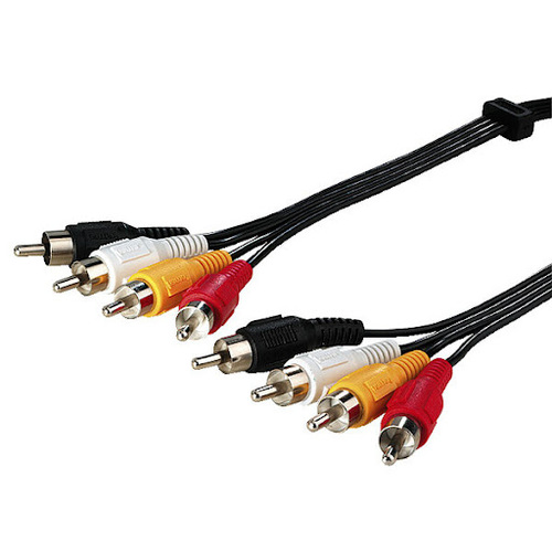 Кабель 4 RCA(п) - 4 RCA(п) No brand пвх черный 1,5 м.