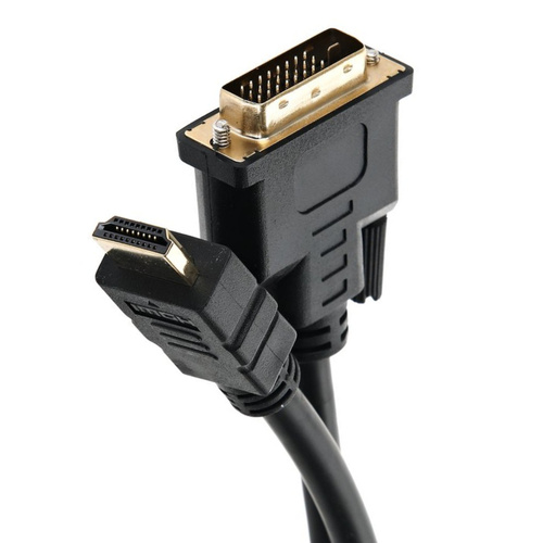 Кабель HDMI(п) - DVI-D(п) No brand пвх черный круглый 3 м.