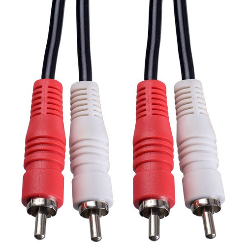 Кабель 2 RCA(п) - 2 RCA(п) Perfeo R3001 пвх черный 1 м.