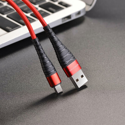Кабель USB - micro USB Borofone BX32 красный 1 м.
