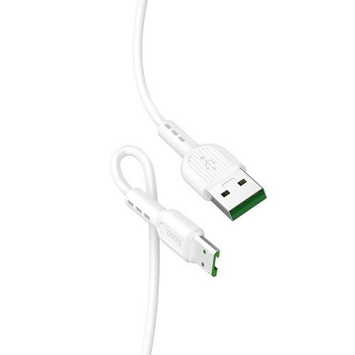 Кабель USB - micro USB HOCO X33 силикон белый круглый 4A 1 м. для быстрой зарядки VOOC