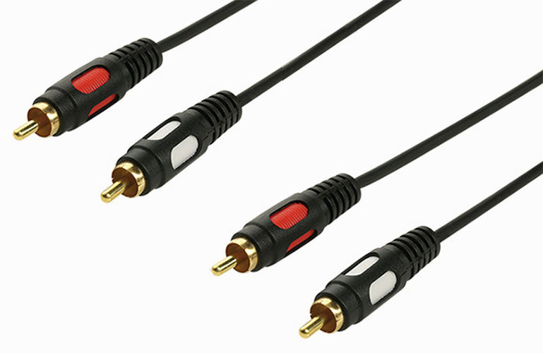 Кабель 2 RCA(п) - 2 RCA(п) No brand пвх черный 1,5 м. 