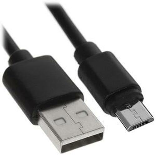 Кабель USB - micro USB No brand пвх черный круглый 1 м.