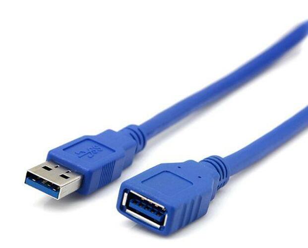 Кабель USB 2.0 AM - AF No brand пвх синий 3 м.