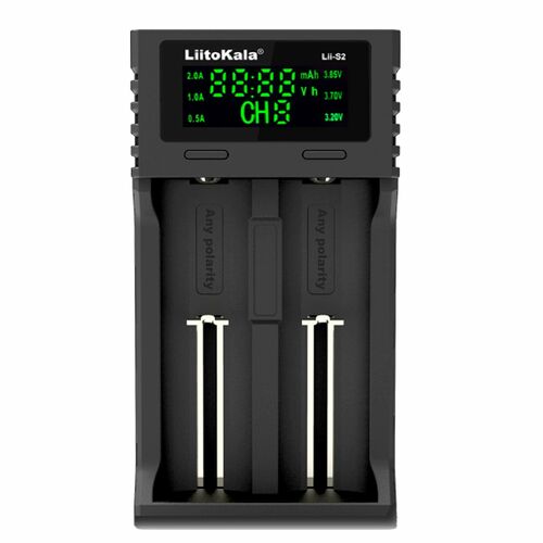 Зарядное устройство для АКБ Liitokala Lii-S2 для 2х 10440-26650 дисплей + питание от USB