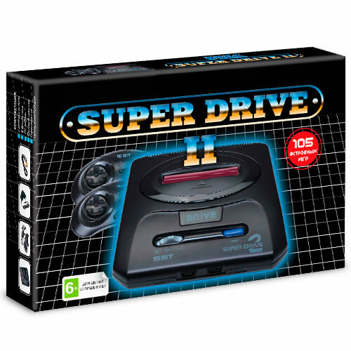 Приставка игровая 16 bit Super Drive 2 105в1 черный