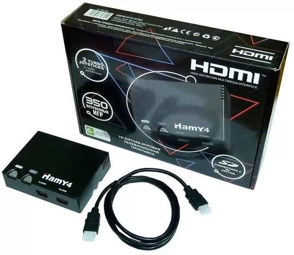 Приставка игровая 8-16 bit Hamy 4 350в1 черный HDMI