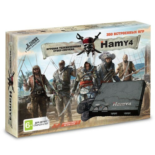 Приставка игровая 8-16 bit Hamy 4 Assassin Creed 350в1 черный поддержка SD
