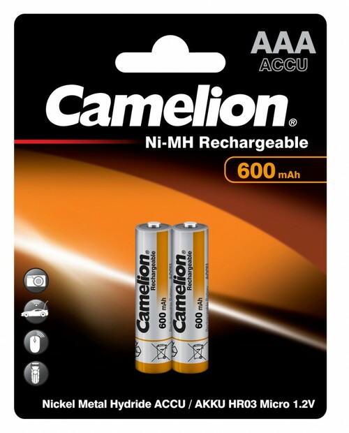 Аккумуляторы Camelion R03 600mAh Ni-Mh BL2