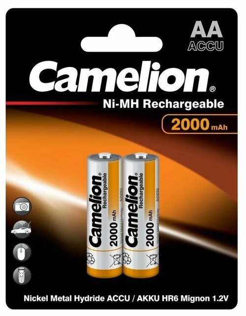 Аккумуляторы Camelion R06 2000mAh Ni-Mh BL2