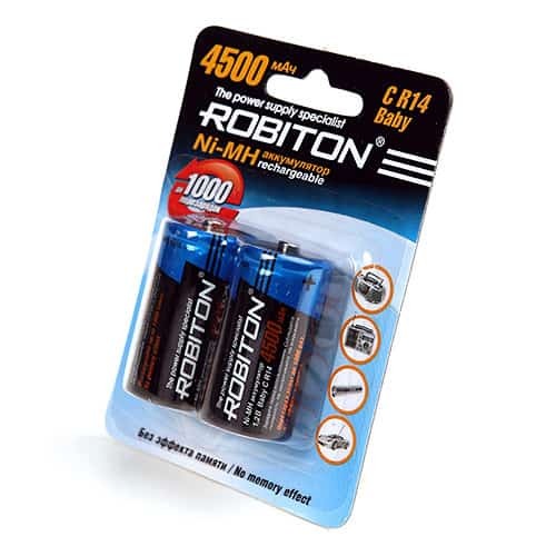 Аккумуляторы ROBITON R14 4500mAh Ni-Mh BL2