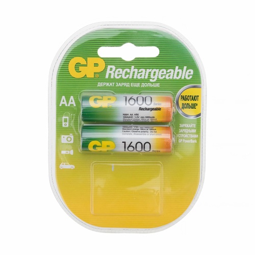 Аккумуляторы GP R06 1600mAh Ni-Mh BL2