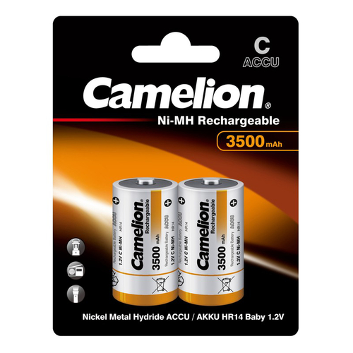 Аккумуляторы Camelion R14 3500mAh Ni-Mh BL2