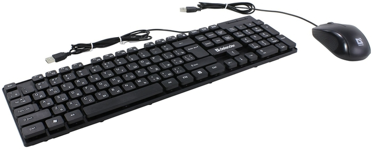 Комплект клавиатура + мышь Defender York C-777 проводной мультимедийный черный