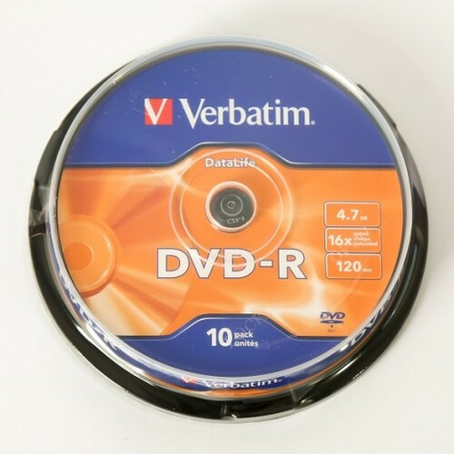 Диск Verbatim DVD-R 4,7GB 16x cake/10