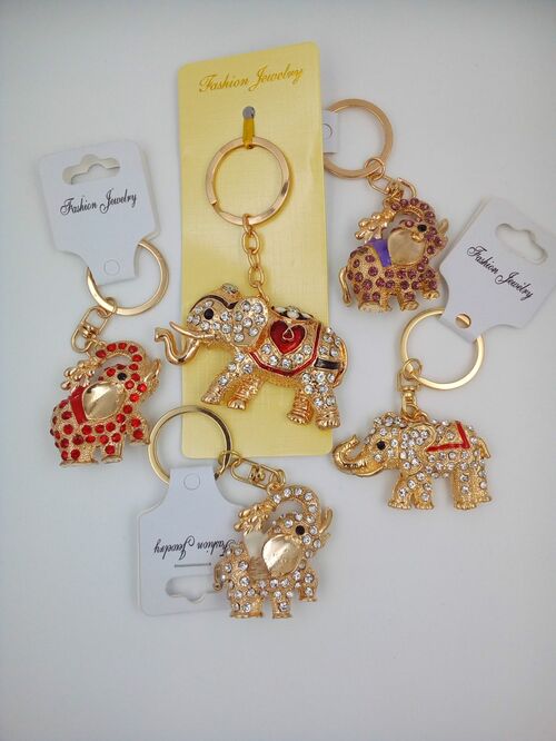 Брелок Животные Слон стразы