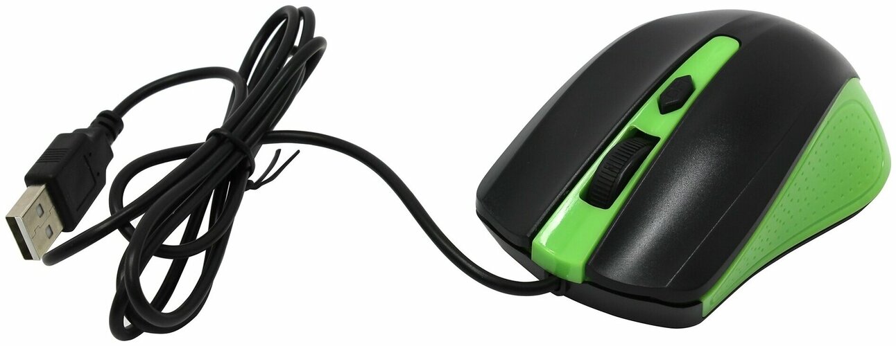 Мышь Smartbuy ONE SBM-352-GK проводная оптическая 1600 dpi черно-зеленый 4 кнопки
