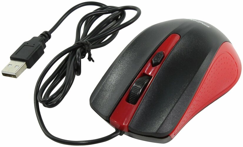 Мышь Smartbuy ONE SBM-352-RK проводная оптическая 1600 dpi красно-черный 4 кнопки