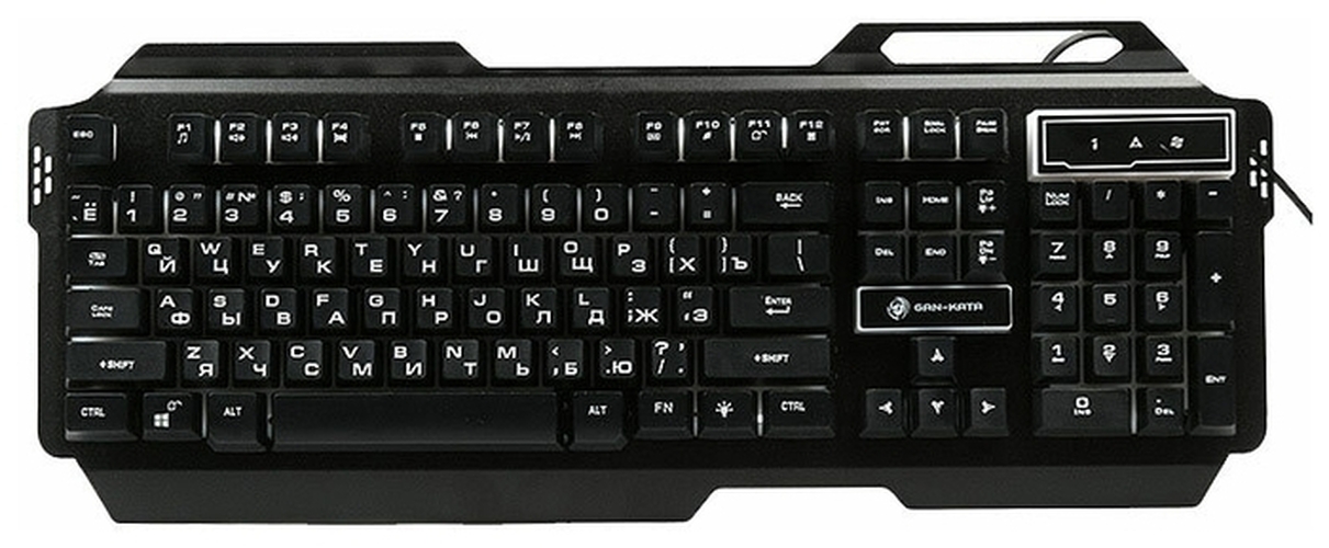Клавиатура Dialog Gan-Kata KGK-25U проводная игровая с подсветкой черный металл