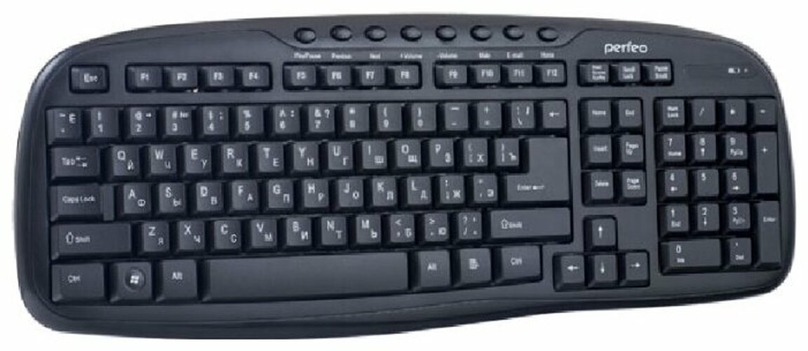Клавиатура Perfeo ELLIPSE PF-5000 беспроводная мультимедийная черный