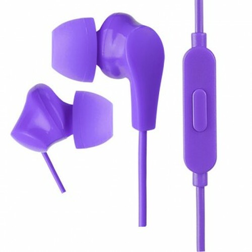 Наушники Perfeo ALPHA вакуумные, проводные, Jack 3.5, микрофон, фиолетовый