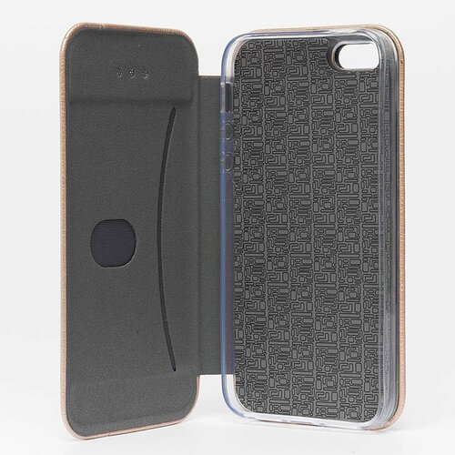 Чехол-книжка Apple iPhone 5/5S/SE золотой горизонтальный Fashion Case - 4