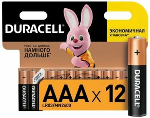 Батарейка Duracell LR03 (AAA) BL12 щелочная