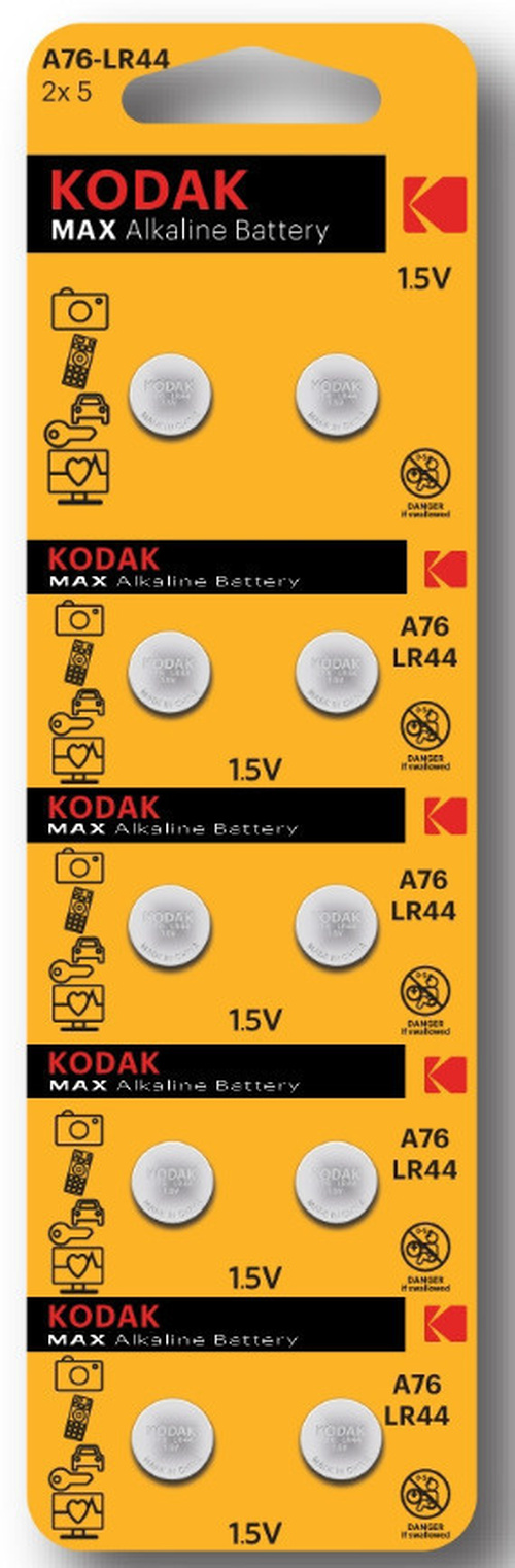 Батарейка Kodak G-13/LR44/LR1154 BL10 щелочная