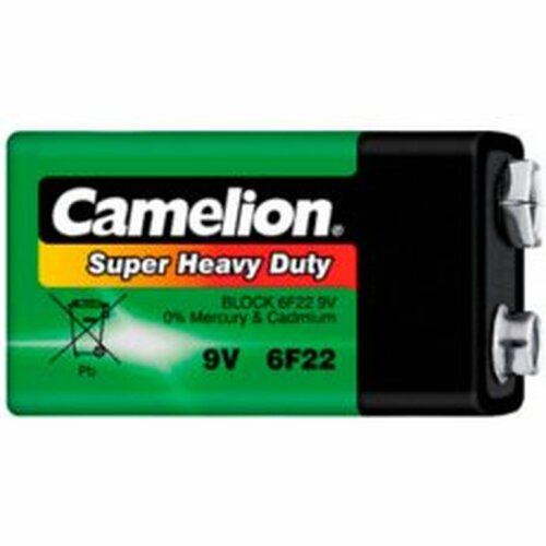 Батарейка Camelion 6F22 спайка 1 солевая крона
