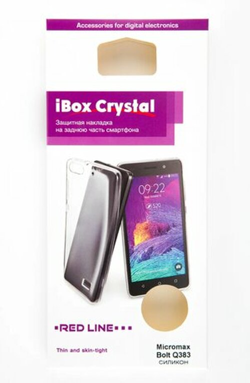 Накладка Micromax Q383 прозрачный силикон iBox Crystal