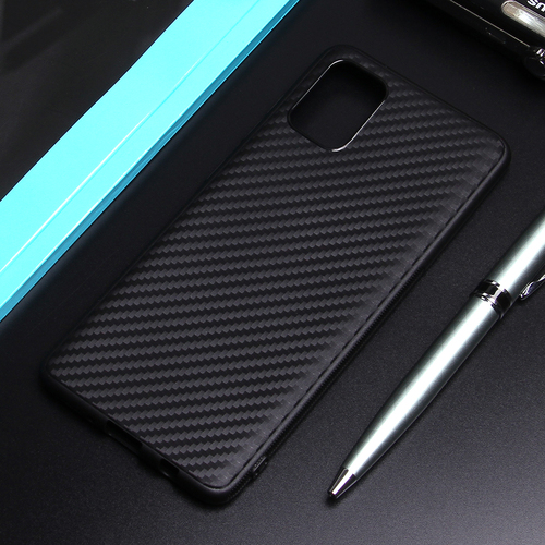 Накладка Samsung A51 черный силикон Карбон - 3