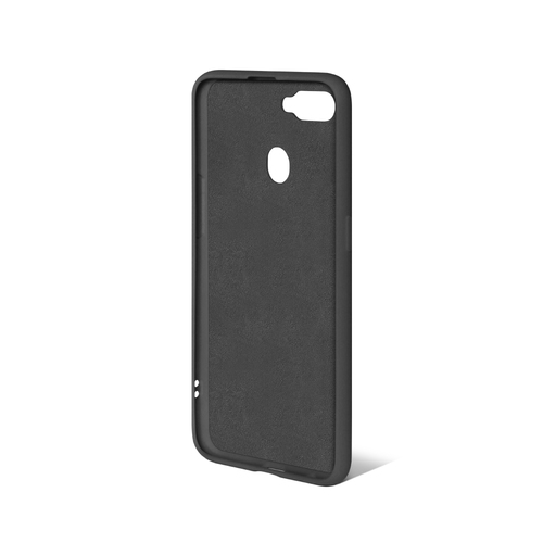 Накладка Oppo A12 черный DF Silicone Case без лого